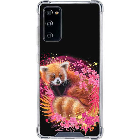 Red Panda with Flowers by Sheena Pike Galaxy S20 FE Clear Case